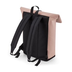 Sac à dos avec rabat roll-top en polyuréthane mat 7