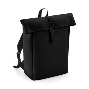 Sac à dos avec rabat roll-top en polyuréthane mat 2