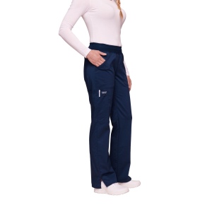 Pantalon cargo à taille moyenne à enfiler femme 22