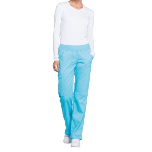 Pantalon cargo à taille moyenne à enfiler femme 8