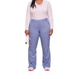 Pantalon cargo à taille moyenne à enfiler femme 4
