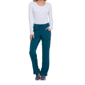 Pantalon à taille mi-haute avec cordon de serrage pour femme 3