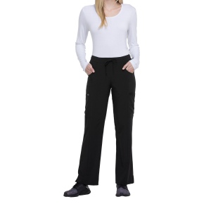 Pantalon à taille mi-haute avec cordon de serrage pour femme 2