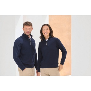 Sweat-shirt col zippé unisexe