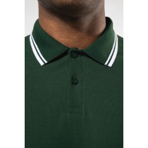 Polo homme manches courtes à liserés contrastés 17