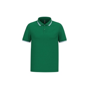 Polo homme manches courtes à liserés contrastés 12