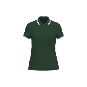 Polo femme manches courtes à liserés contrastés 11