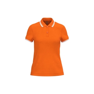 Polo femme manches courtes à liserés contrastés 14
