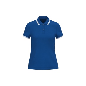 Polo femme manches courtes à liserés contrastés 9