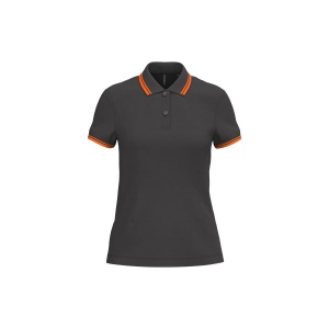 Polo femme manches courtes à liserés contrastés 5