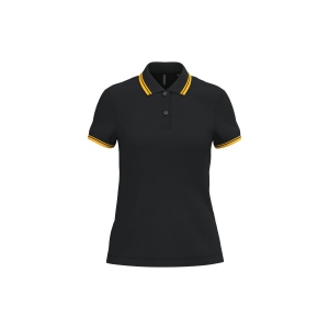 Polo femme manches courtes à liserés contrastés 4