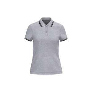Polo femme manches courtes à liserés contrastés 7