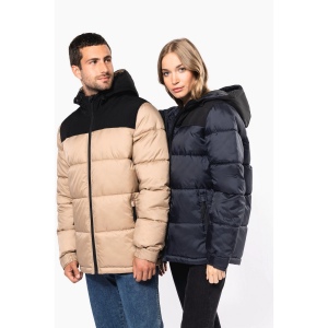 Parka matelassée à capuche bi-ton unisexe 19