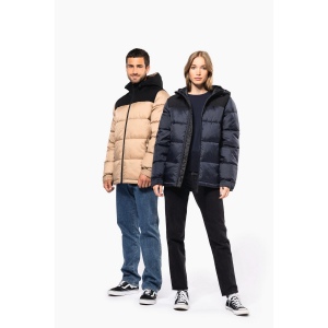 Parka matelassée à capuche bi-ton unisexe 20