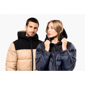 Parka matelassée à capuche bi-ton unisexe 30