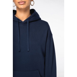 Sweat-shirt écoresponsable à capuche à épaules tombantes molleton gratté unisexe 9