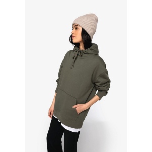 Sweat-shirt écoresponsable à capuche à épaules tombantes molleton gratté unisexe 15