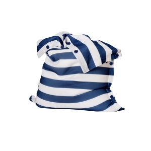 Pouf déhoussable à rayures 2