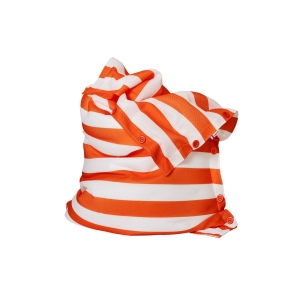 Pouf déhoussable à rayures 3