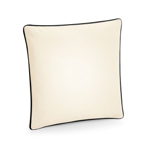 Housse de coussin à bord passepoilé 2