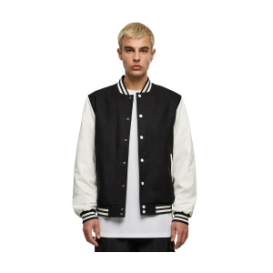 Veste baseball en simili cuir