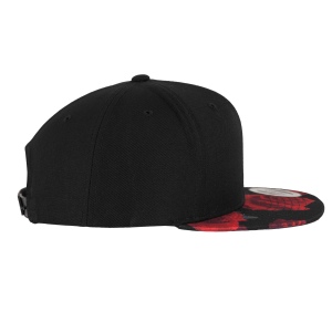 Casquette 6 pans impression rose sur la visière 6