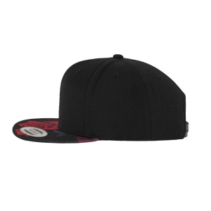 Casquette 6 pans impression rose sur la visière 8
