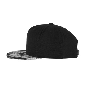 Casquette 6 pans impression rose sur la visière 9