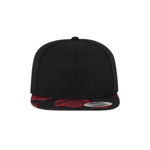 Casquette 6 pans impression rose sur la visière 2