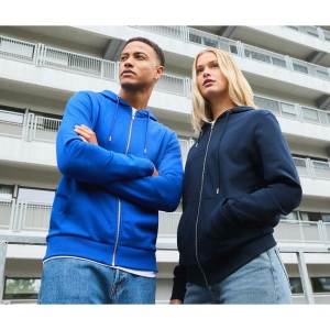Sweat à capuche zippé unisexe