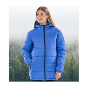 Doudoune à capuche en nylon &amp; polyester recyclé