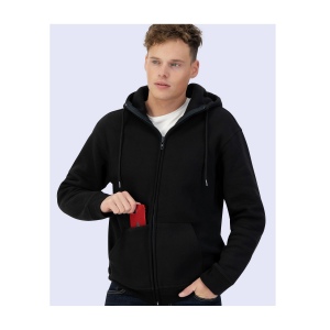 Sweat capuche zippé lourd