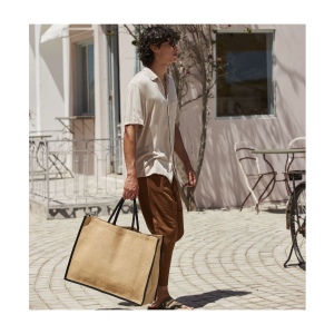 Grand sac shopping en toile de jute