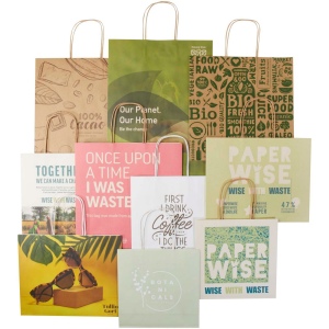 Boîte d'échantillons de sacs en papier Kraft et fabriqués à partir de déchets agricoles 3