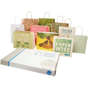 Boîte d'échantillons de sacs en papier Kraft et fabriqués à partir de déchets agricoles 2