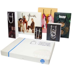 Boîte d'échantillons de sacs en papier integra faits à la main