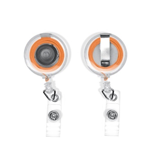 BADGE : PORTE-BADGES RETRACTABLE AVEC METRE RUBAN SOUPLE 1 m 8