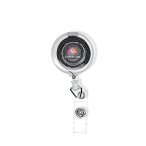 BADGE : PORTE-BADGES RETRACTABLE AVEC METRE RUBAN SOUPLE 1 m 9