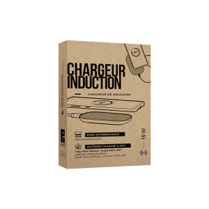 CHARGEUR PAR INDUCTION RAPIDE 15W EN MATIERE RPET ET CHANVRE 7