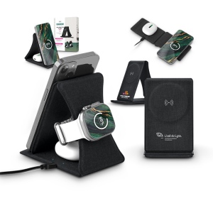 CHARGEUR INDUCTION 3 EN 1 ET SUPPORT PLIABLE EN rPET