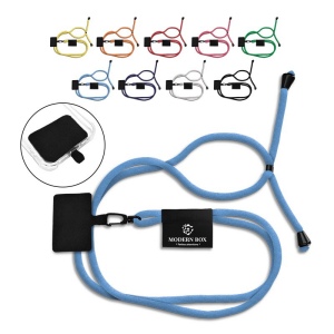 LANYARD CORDON TOUR DE COU PORTE TELEPHONE A LONGUEUR AJUSTABLE