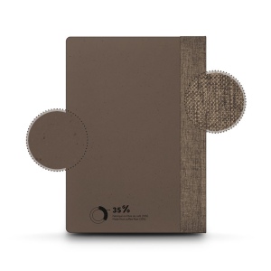 CARNET A5 AVEC COUVERTURE EN POUDRE CAFE 5