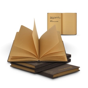 CARNET A5 AVEC COUVERTURE EN POUDRE CAFE 6