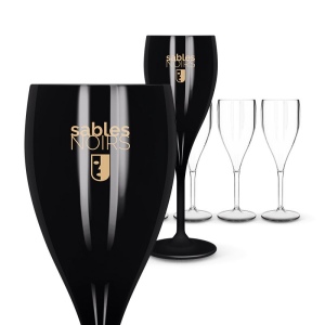 FLUTE A CHAMPAGNE EN PLASTIQUE REUTILISABLE TRITAN® 16 cl RAS BORD 13