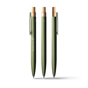 STYLO BILLE ECRITURE BLEUE EN ALU RECYCLE 10