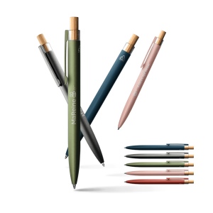 STYLO BILLE ECRITURE BLEUE EN ALU RECYCLE