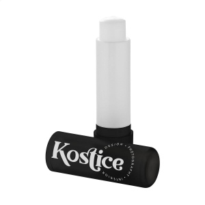 Baume à lèvre dans un support transparent mat coloré, noir ou blanc 17