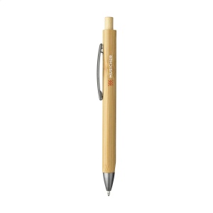 Stylo à bille à encre bleue avec un corps superbe en bambou certifié FSC 100% 3