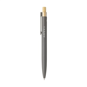 Stylo à bille à encre bleue dont le corps est fabriqué en aluminium 100% recyclé, avec une finition mate 9