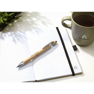 Stylo à bille à encre bleue avec un corps superbe en bambou certifié FSC 100% 4